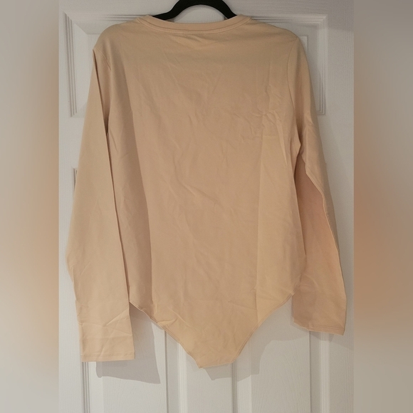 mangopop long sleeve  bodysuit loose fit nude - Picture 8 of 9